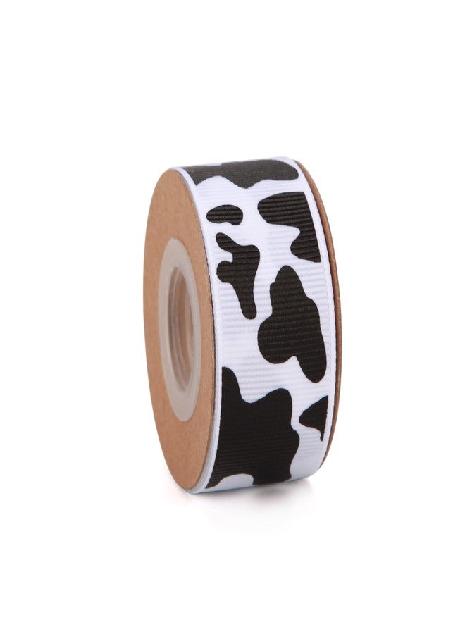 Meseey 4 Rolls Total 20 Yards Cow Ribbon Cow Print Grosgrain Ribbon Animal Print Ribbons for DIY Crafts Gift Wrapping Wedding Party Christmas Decoration (4 Size Mix, Cow) - Image 4